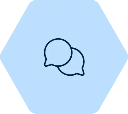 An icon of a chat bubble